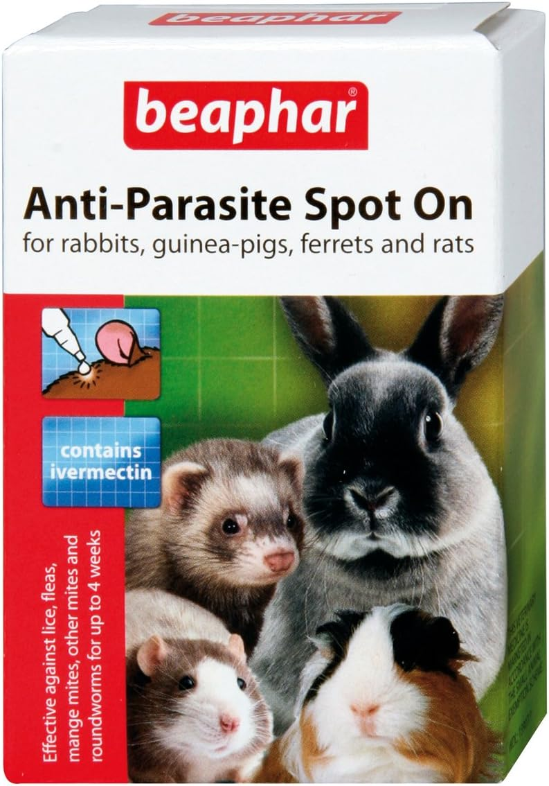 Beaphar Anti-Parasite Spot On – 4 Pack | For Rabbits, Guinea Pigs, Ferrets & Rats