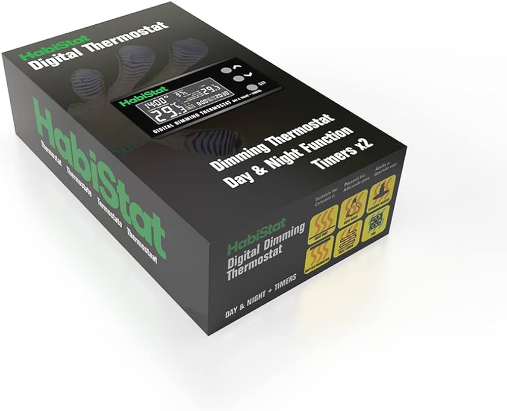 HabiStat Digital Temperature Thermostat Day/Night Timer – 600W