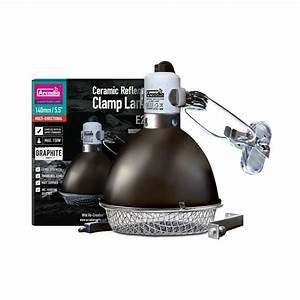 Arcadia Graphite Ceramic Reflector Clamp Lamp with Ceramic Holder, Small 140mm / 5.5"
