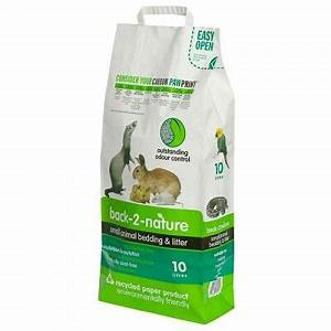 Back To Nature Small Animal Paper Bedding/Litter 10Ltr - Back