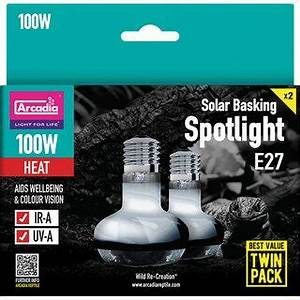 Arcadia Solar Basking Spotlight – 100W (Twin Pack)
