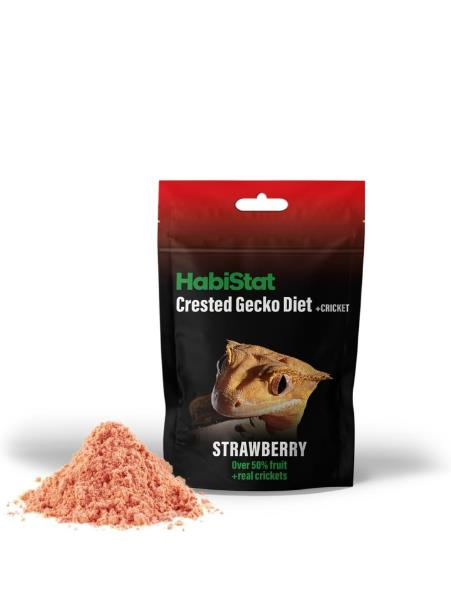 HabiStat Crested Gecko Diet – Strawberry & Cricket - 40g Pouch