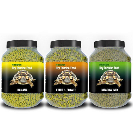 HabiStat Tortoise Food Fruit & Flower, 800g, offers nutritious ingredients for your tortoise's healthy diet.