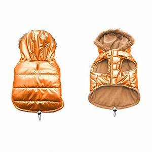 Dog Jacket Puffer Orange 60cm