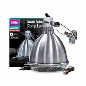 Arcadia Reflector Clamp Lamp With Ceramic Holder E27, 14cm, Stainless Steel