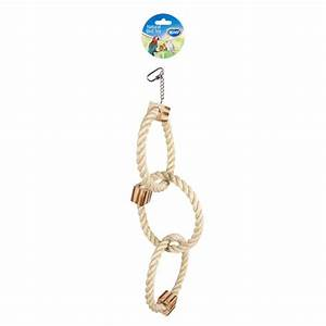 TRIPLE RING IN SISAL AND WOODEN BBQ BLOCKS 56cm