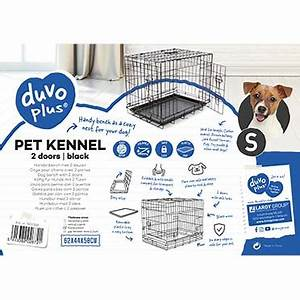 Dog Crate 2Doors Plastic Tray (S)
