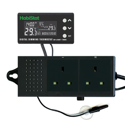 HabiStat Digital Temperature Thermostat Day/Night Timer – 600W
