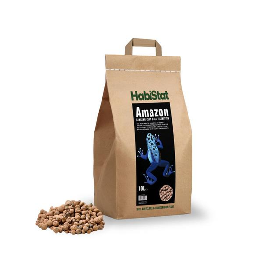 HabiStat Amazon Sinking Clay Ball Filtration Substrate, 10 Litres