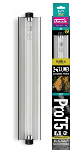 Arcadia ProT5 UVB Kit – ShadeDweller Arboreal 2.4% UVB, 8W