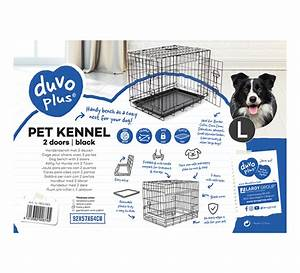 Dog Crate 2Doors Plastic Tray (L)